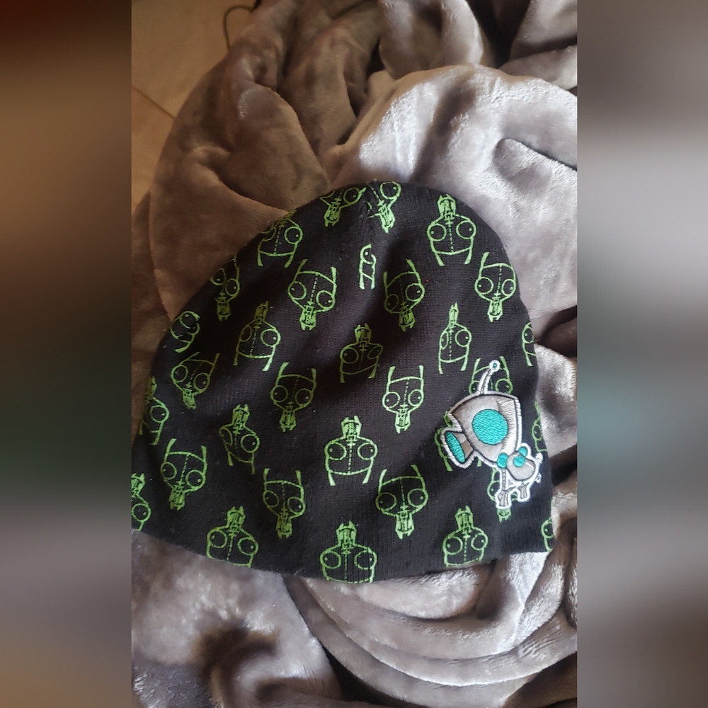 Invader Zim glow in the dark beanie